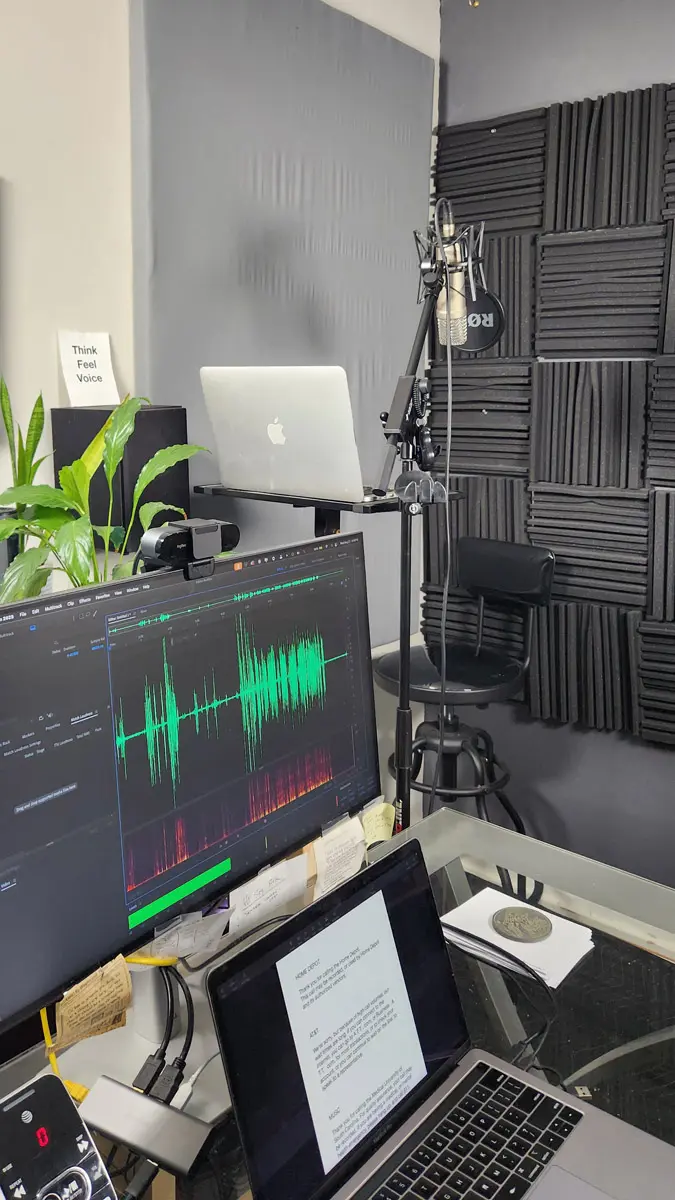 Jim Gooden's VO Set-up Photo of Jim Gooden's voiceover set-up